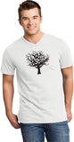 Black Tree of Life Important V-neck Yoga Tee Shirt - Yoga Clothing for You
