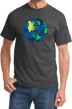 Peace Sign T-shirt Blue Earth Tee - Yoga Clothing for You