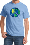 Peace Sign T-shirt Blue Earth Tee - Yoga Clothing for You
