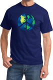 Peace Sign T-shirt Blue Earth Tee - Yoga Clothing for You