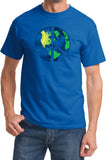 Peace Sign T-shirt Blue Earth Tee - Yoga Clothing for You