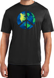 Peace Sign T-shirt Blue Earth Moisture Wicking Tee - Yoga Clothing for You