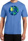 Peace Sign T-shirt Blue Earth Moisture Wicking Tee - Yoga Clothing for You
