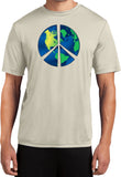 Peace Sign T-shirt Blue Earth Moisture Wicking Tee - Yoga Clothing for You