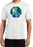 Peace Sign T-shirt Blue Earth Moisture Wicking Tee - Yoga Clothing for You
