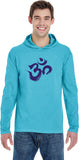 Purple Brushstroke AUM Pigment Hoodie Yoga Tee Shirt - Yoga Clothing for You