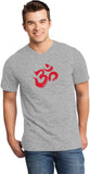Red Brushstroke AUM Important V-neck Yoga Tee Shirt - Yoga Clothing for You