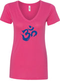 Royal Brushstroke AUM Ideal V-neck Yoga Tee Shirt - Yoga Clothing for You