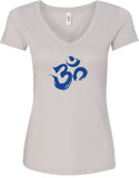 Royal Brushstroke AUM Ideal V-neck Yoga Tee Shirt - Yoga Clothing for You