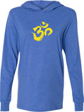 Yellow Brushstroke AUM Lightweight Yoga Hoodie Tee Shirt - Yoga Clothing for You