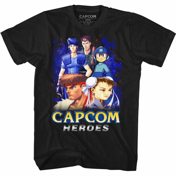 Capcom T-Shirt Heroes Black Tee - Yoga Clothing for You