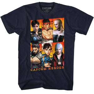 Capcom T-Shirt Gallery Navy Tee - Yoga Clothing for You