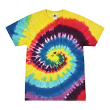 Tie Dye Multi Color Spiral Classic Fit Crewneck Short Sleeve T-shirt for Mens Women Adult T-shirt, Carnival - Yoga Clothing for You
