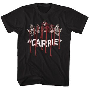 Carrie Bloody Prom Crown Black T-shirt