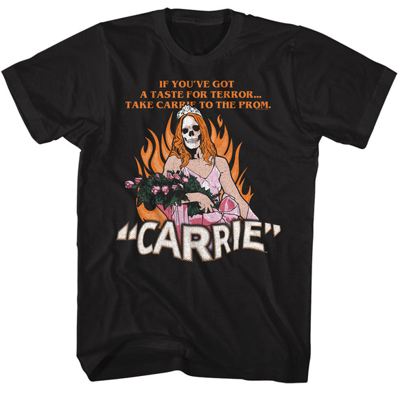 Carrie Prom Fire Black Tall T-shirt