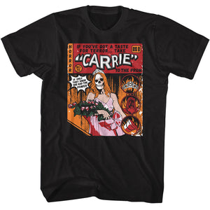 Carrie Comic Book Black T-shirt
