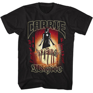 Carrie White Crown Glowing Black Tall T-shirt