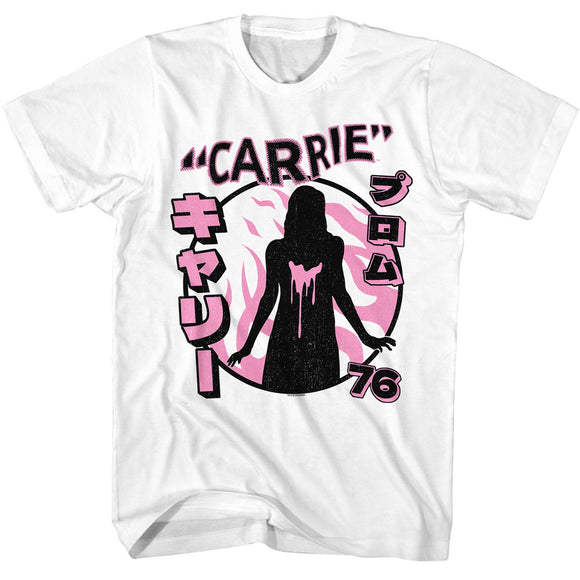 Carrie Japanese Text White T-shirt