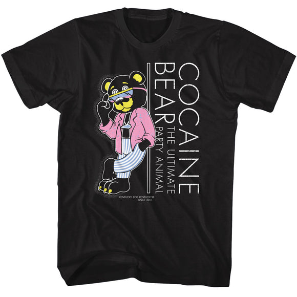 Cocaine Bear Too Cool Ultimate Party Animal Black T-shirt