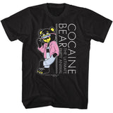 Cocaine Bear Too Cool Ultimate Party Animal Black Tall T-shirt