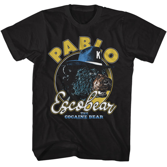 Cocaine Bear Pablo Escobear Portrait Black Tall T-shirt