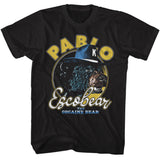 Cocaine Bear Pablo Escobear Portrait Black T-shirt