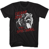 Cocaine Bear Roar My Spirit Animal Black Tall T-shirt