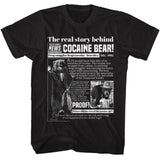 Cocaine Bear Real News Story Black Tall T-shirt