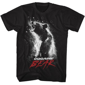 Cocaine Bear Movie Poster Artwork Black T-shirt