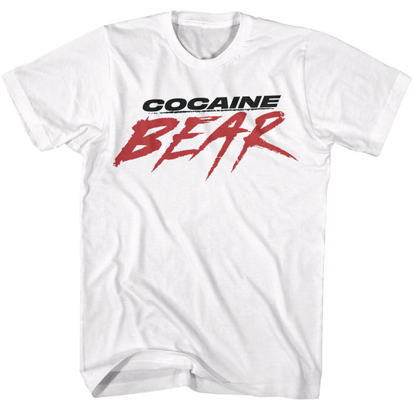 Cocaine Bear Logo White T-shirt