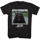 Cocaine Bear Apex Predator Out Of Its Mind Black Tall T-shirt