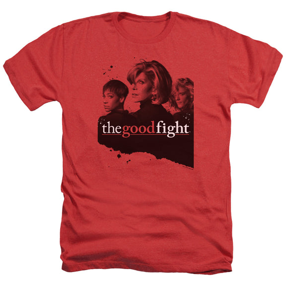 The Good Fight Heather T-Shirt Cast Red Tee - Yoga Clothing for You