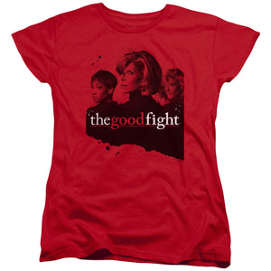 The Good Fight Womens T-Shirt Cast Red Tee - Yoga Clothing for You