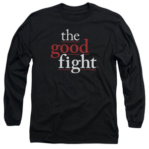 The Good Fight Long Sleeve T-Shirt Logo Black Tee - Yoga Clothing for You