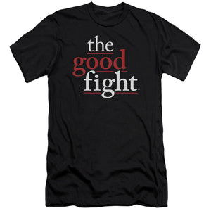 The Good Fight Slim Fit T-Shirt Logo Black Tee - Yoga Clothing for You