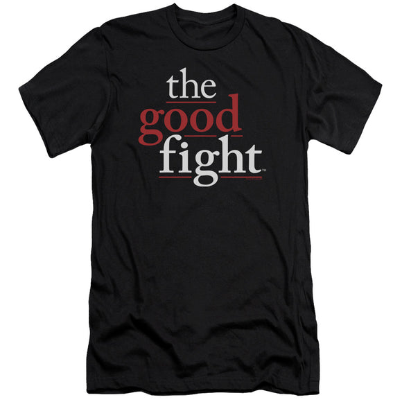 The Good Fight Slim Fit T-Shirt Logo Black Tee - Yoga Clothing for You