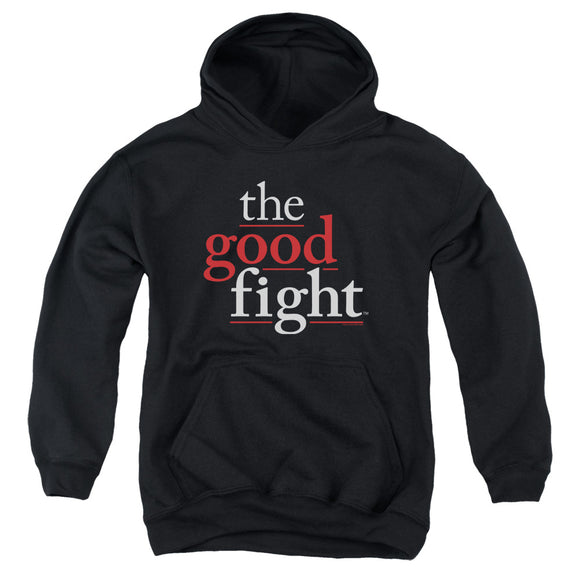 The Good Fight Kids Hoodie Logo Black Hoody - Yoga Clothing for You