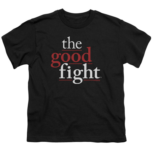 The Good Fight Kids T-Shirt Logo Black Tee - Yoga Clothing for You