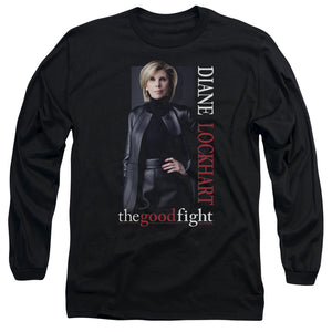 The Good Fight Long Sleeve T-Shirt Diane Black Tee - Yoga Clothing for You