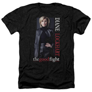 The Good Fight Heather T-Shirt Diane Black Tee - Yoga Clothing for You