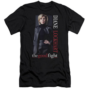 The Good Fight Slim Fit T-Shirt Diane Black Tee - Yoga Clothing for You