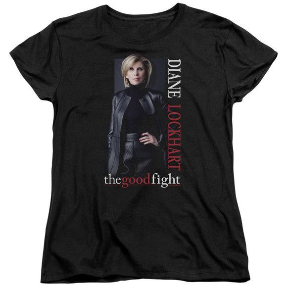 The Good Fight Womens T-Shirt Diane Black Tee - Yoga Clothing for You