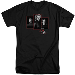The Good Fight Tall T-Shirt Cast Headshots Black Tee - Yoga Clothing for You