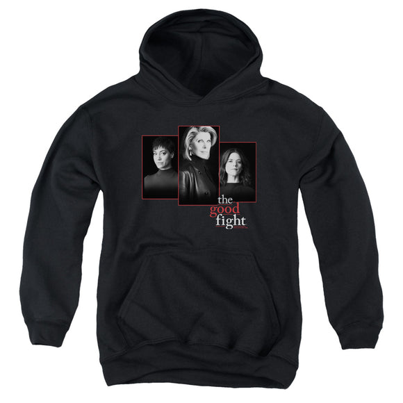 The Good Fight Kids Hoodie Cast Headshots Black Hoody - Yoga Clothing for You