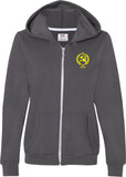 Ladies CCCP Full Zip Hoodie Crest Pocket Print - Yoga Clothing for You