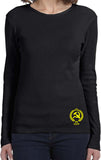 Ladies CCCP T-shirt Crest Bottom Print Long Sleeve - Yoga Clothing for You