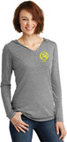 Ladies CCCP T-shirt Crest Pocket Print Tri Blend Hoodie - Yoga Clothing for You