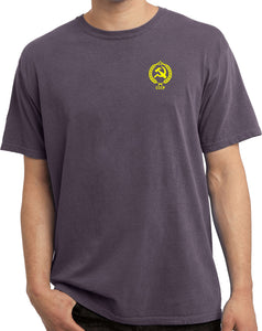CCCP T-shirt Crest Pocket Print Pigment Dyed Tee - Yoga Clothing for You