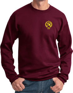 CCCP Sweatshirt Crest Pocket Print Sweat Shirt - Yoga Clothing for You