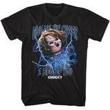 Chucky Give Me The Power Lightning Black Tall T-shirt